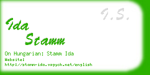 ida stamm business card